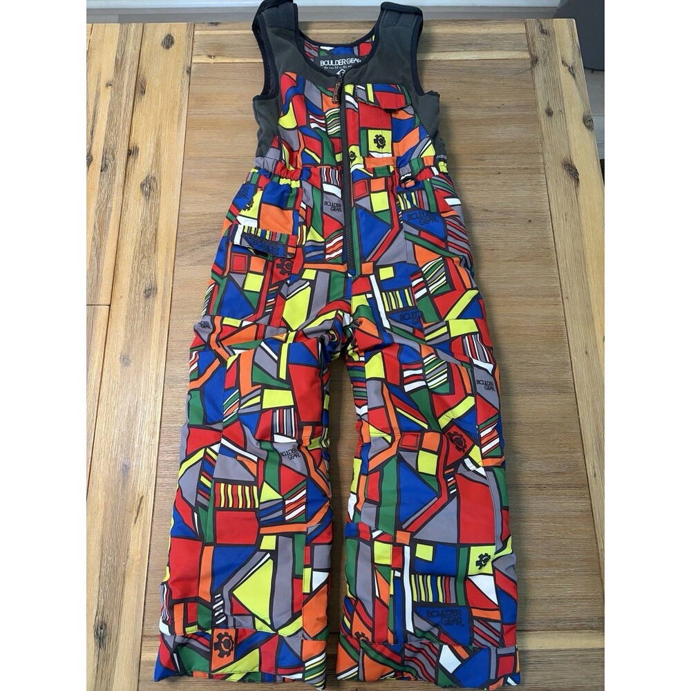 Boulder Gear Kids Snow Bib Pants Size 6 Colorful Ski Snowboarding